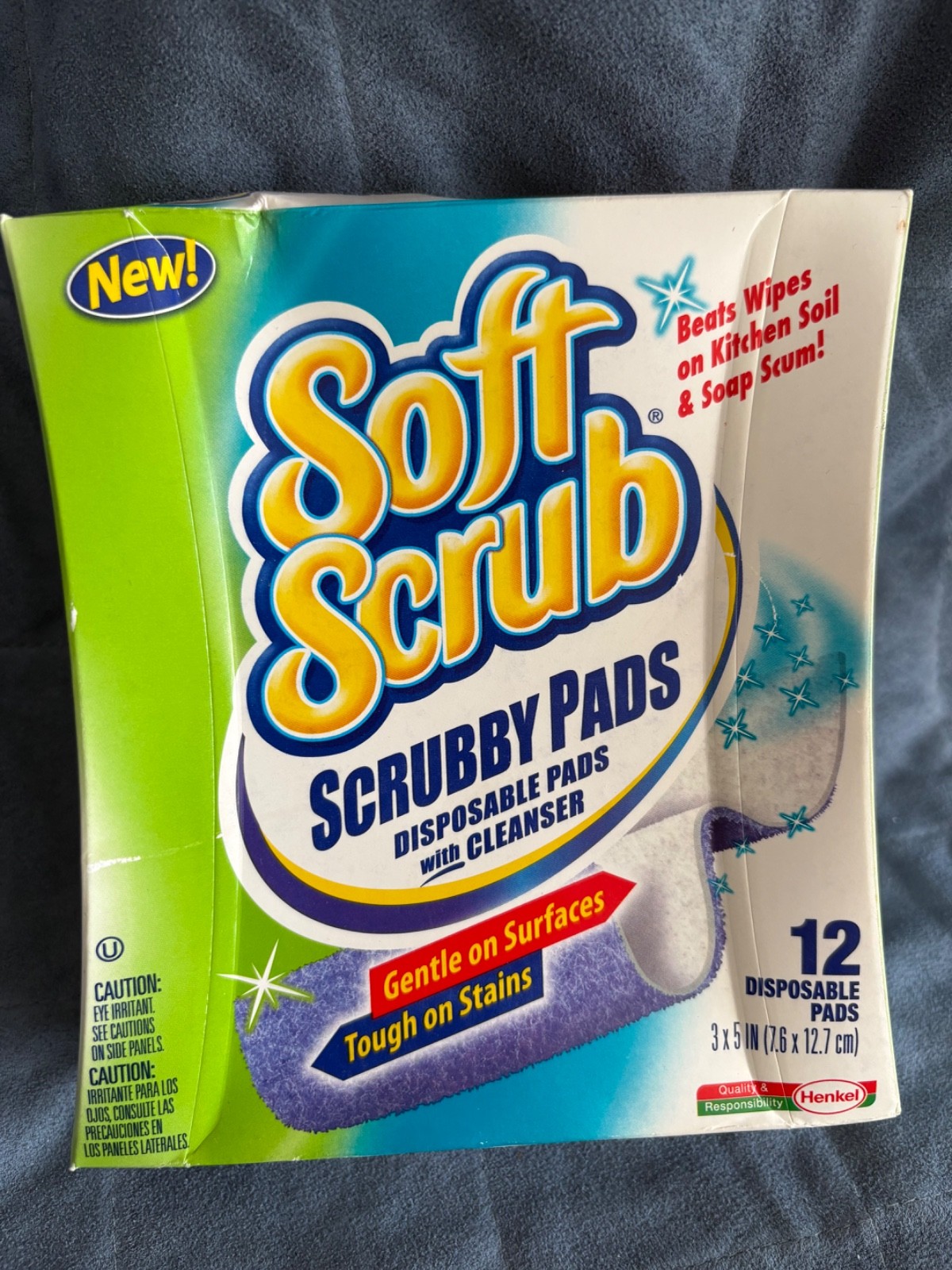 SOFT SCRUB SCRUBBY PADS 12 DISPOSABLE PADS – NEW AND RARE
