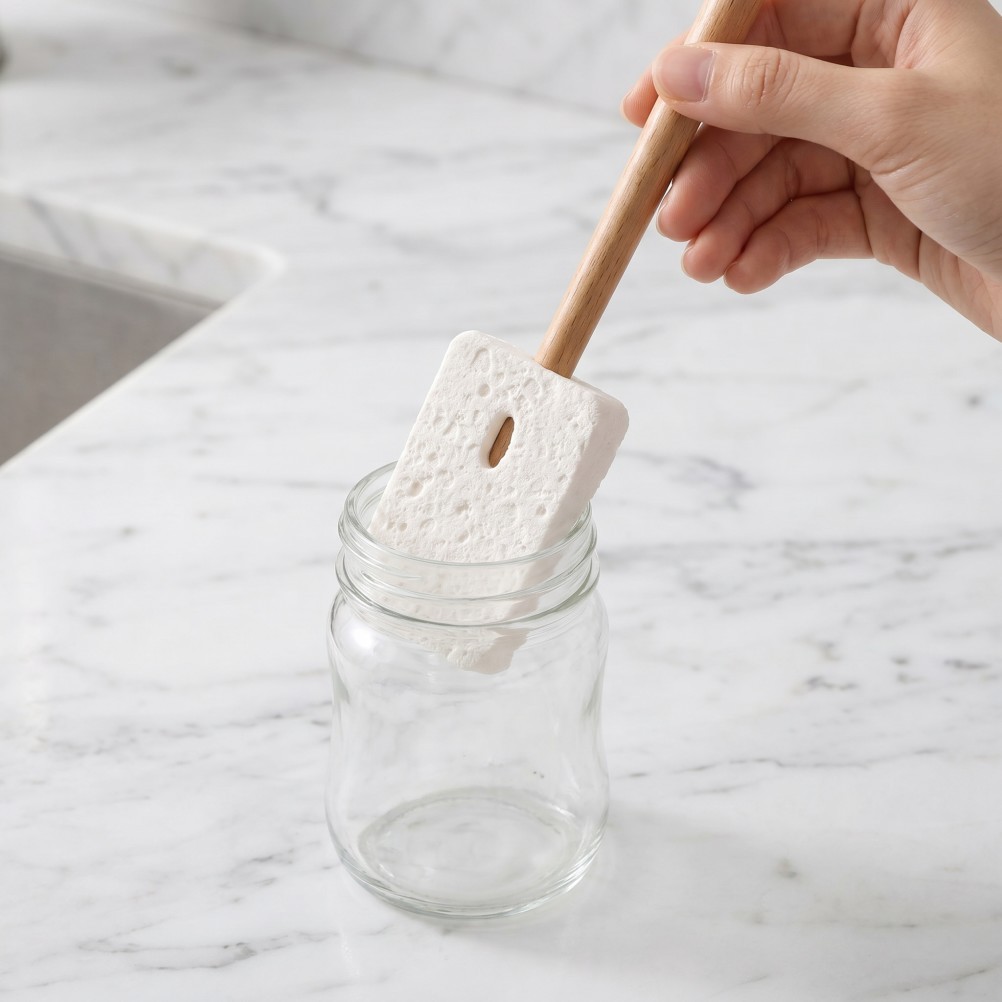10pcs Compressed Wood Pulp Sponges, White Cleaning Sponges for Baby Bottles and