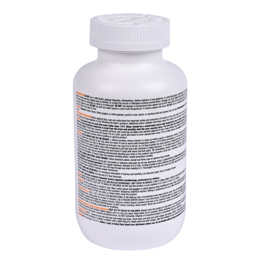 Drain Opener Crystals for Clogs, 20 oz, 3-Pack – Fast & Effective Solution