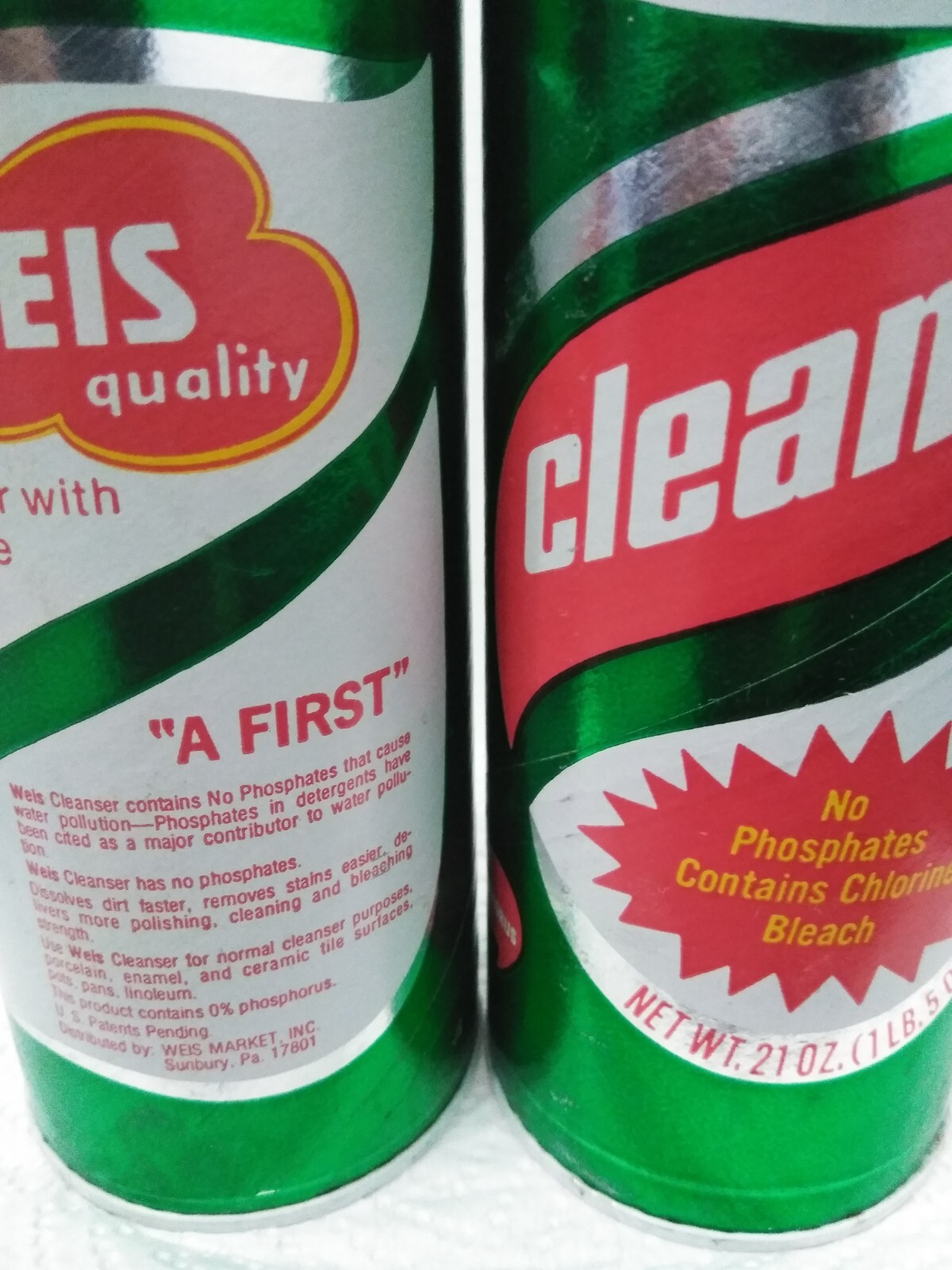 N.O.S WEIS MARKET INC SUNBURY PA WEIS QUALITY CLEANSER POWDER 21.OZ (2PK) SEALED