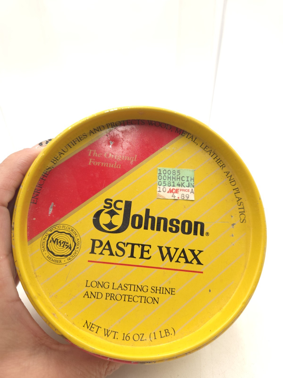 SC Johnson Wood Paste Wax 16 Oz Can About 70% Full Original Formula Discontinued