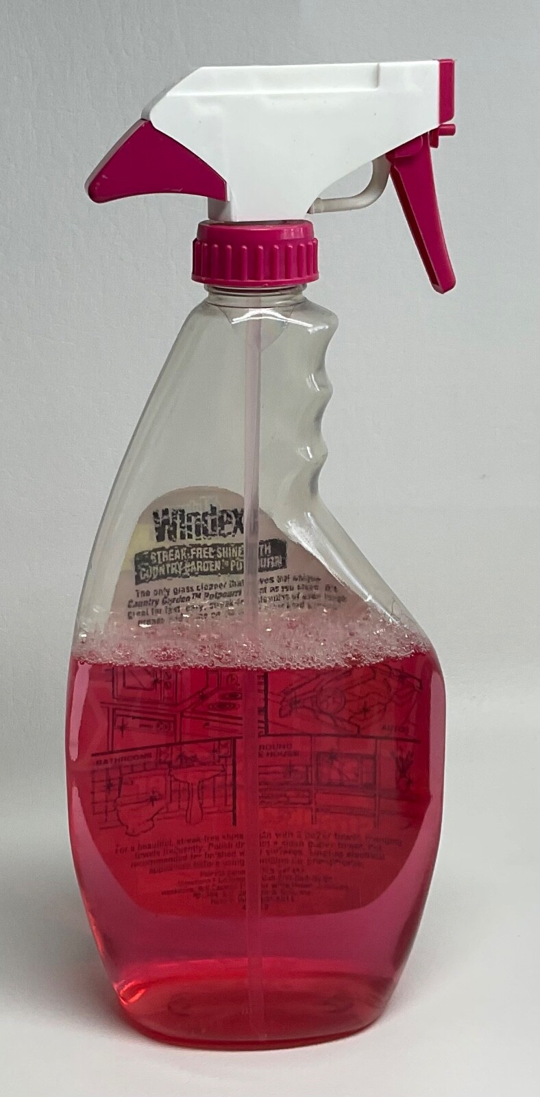 1996 Windex Glass Cleaner Country Garden Potpourri spray bottle display prop pin