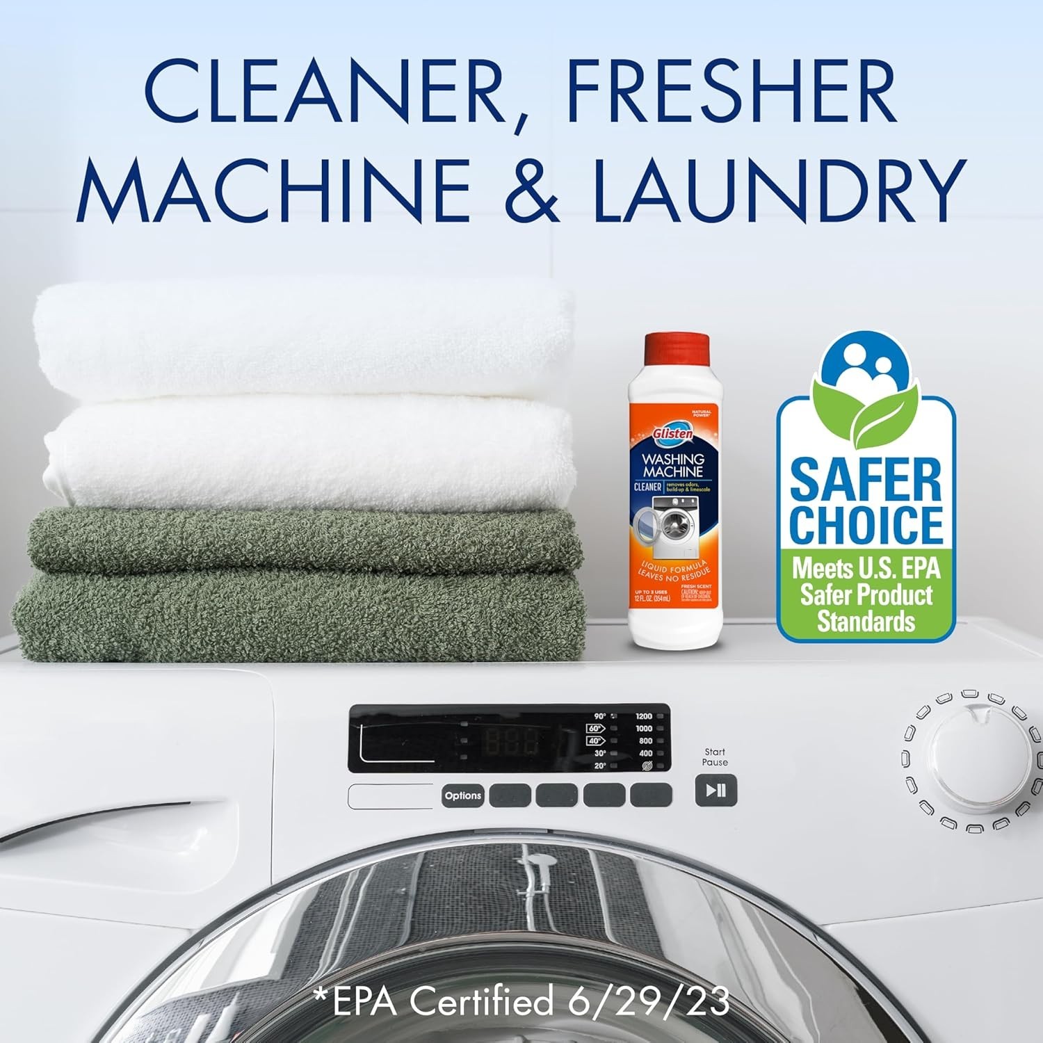 Glisten Washing Machine Cleaner Helps Remove Odor 12OZ 3-Pack