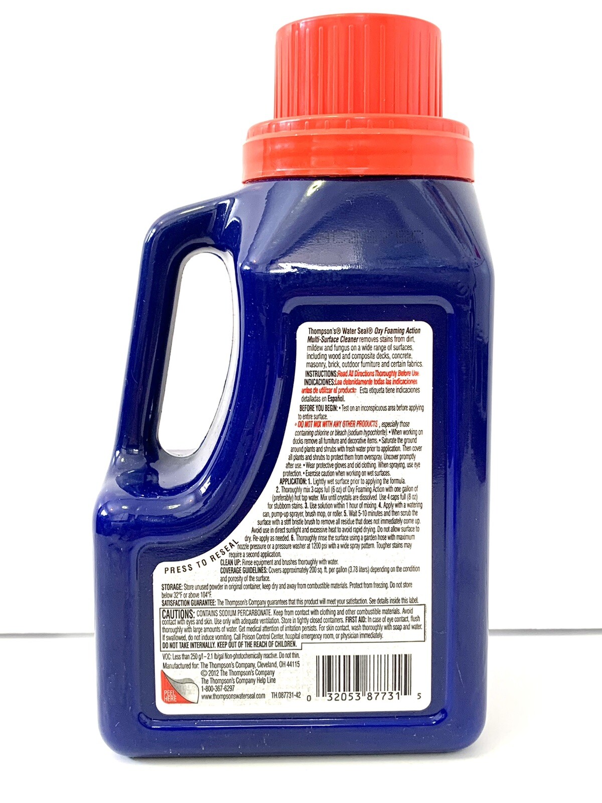 Thompson’s WaterSeal Oxy Foaming Action Exterior Cleaner Discontinued 2 Lbs