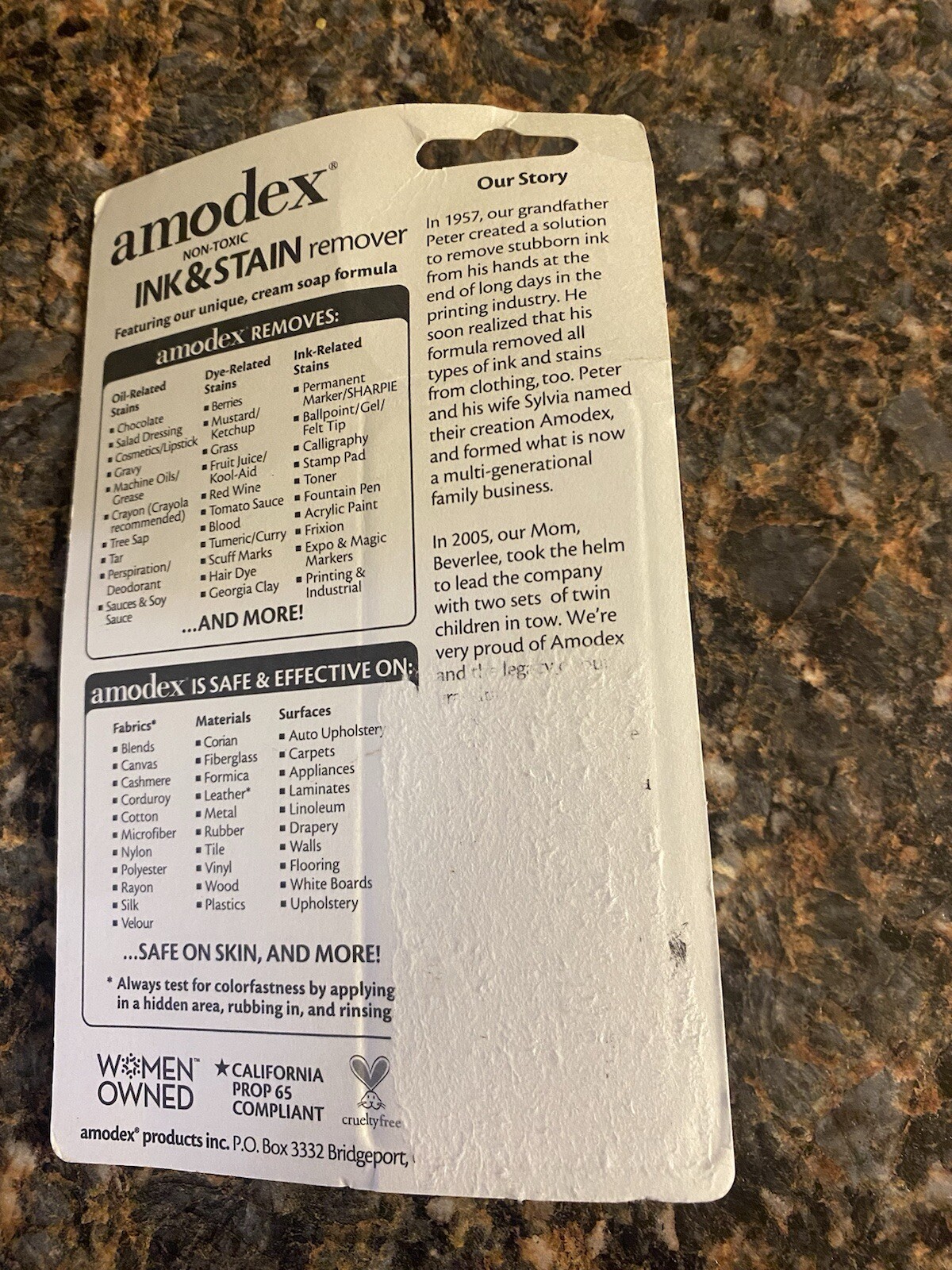 Amodex Ink and Stain Remover – Cleans Marker, Ink, Crayon, Pen, Food. Non-Toxic