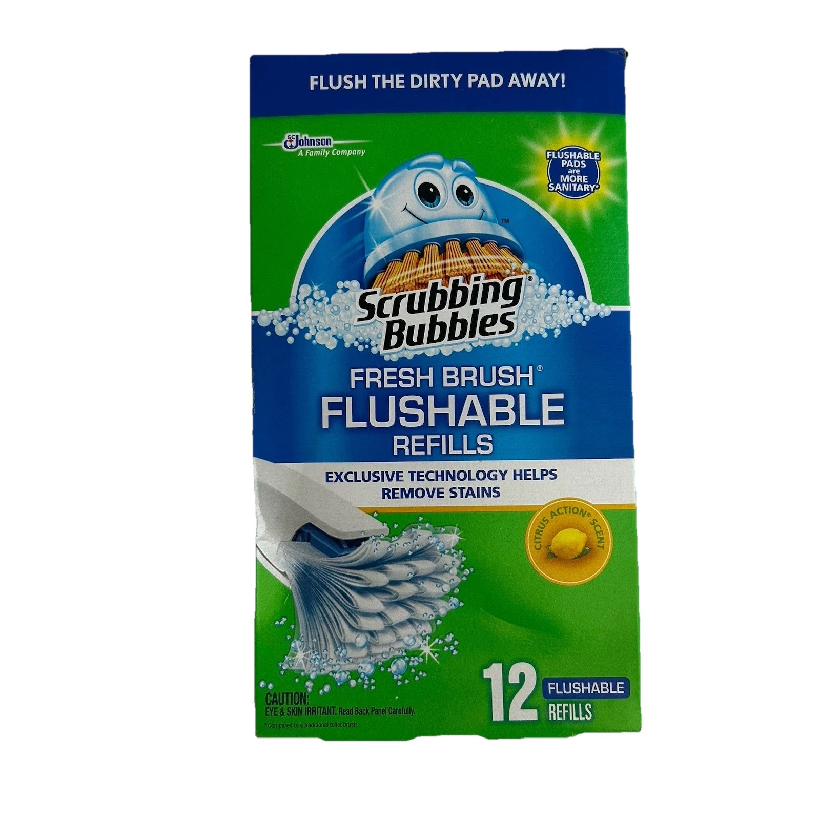 NEW Scrubbing Bubbles Fresh Brush 2 in 1 Starter Kit 2 Max Pad 4 Flush Pads