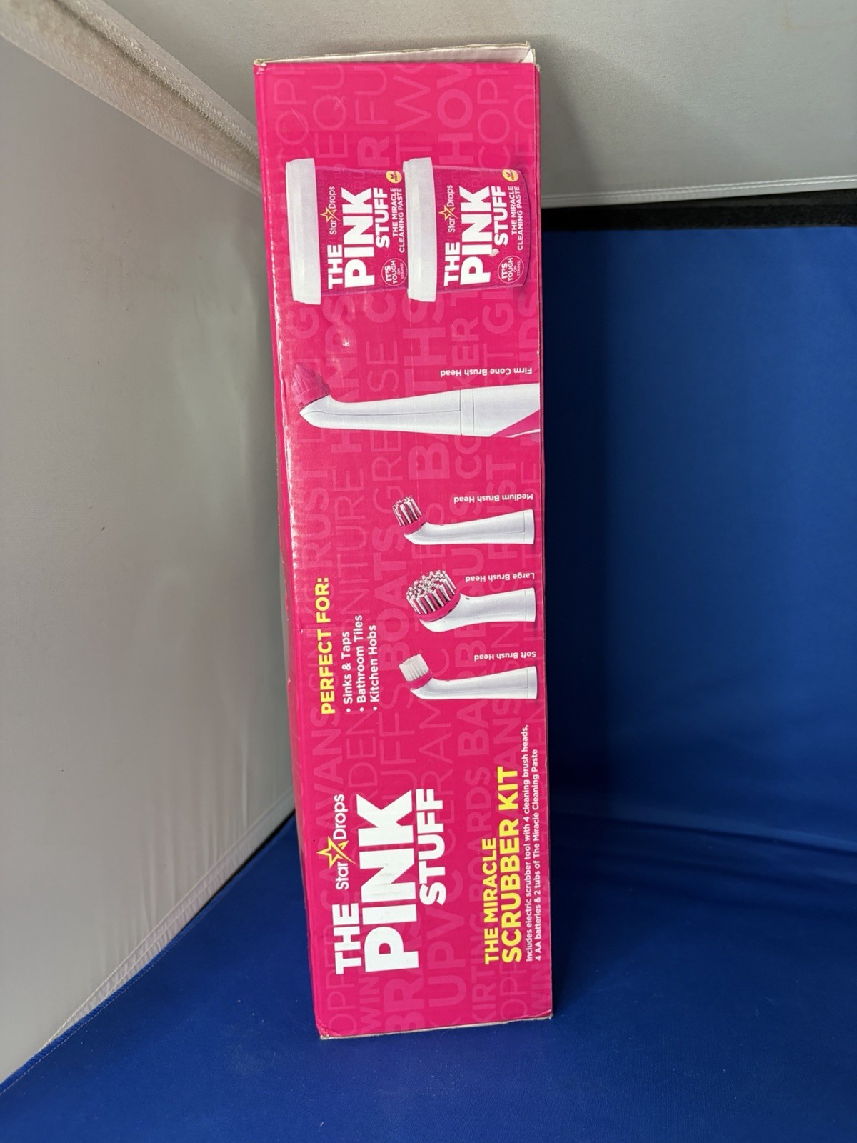 The Pink Stuff Battery Powered Miracle Scrubber Kit, Bathroom Paste