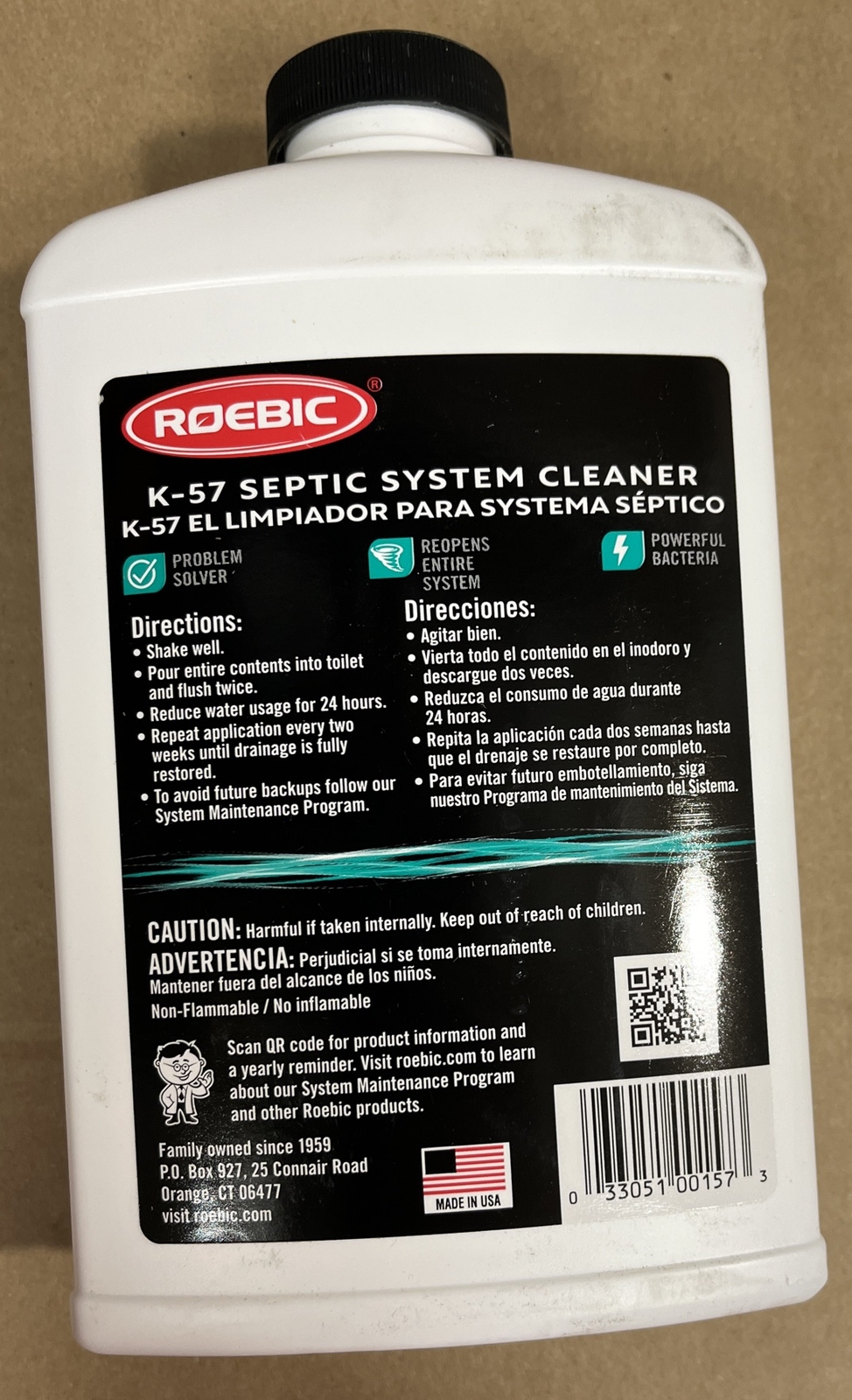 Roebic Laboratories,Inc. K-57 Septic System Treatment,32-Ounce