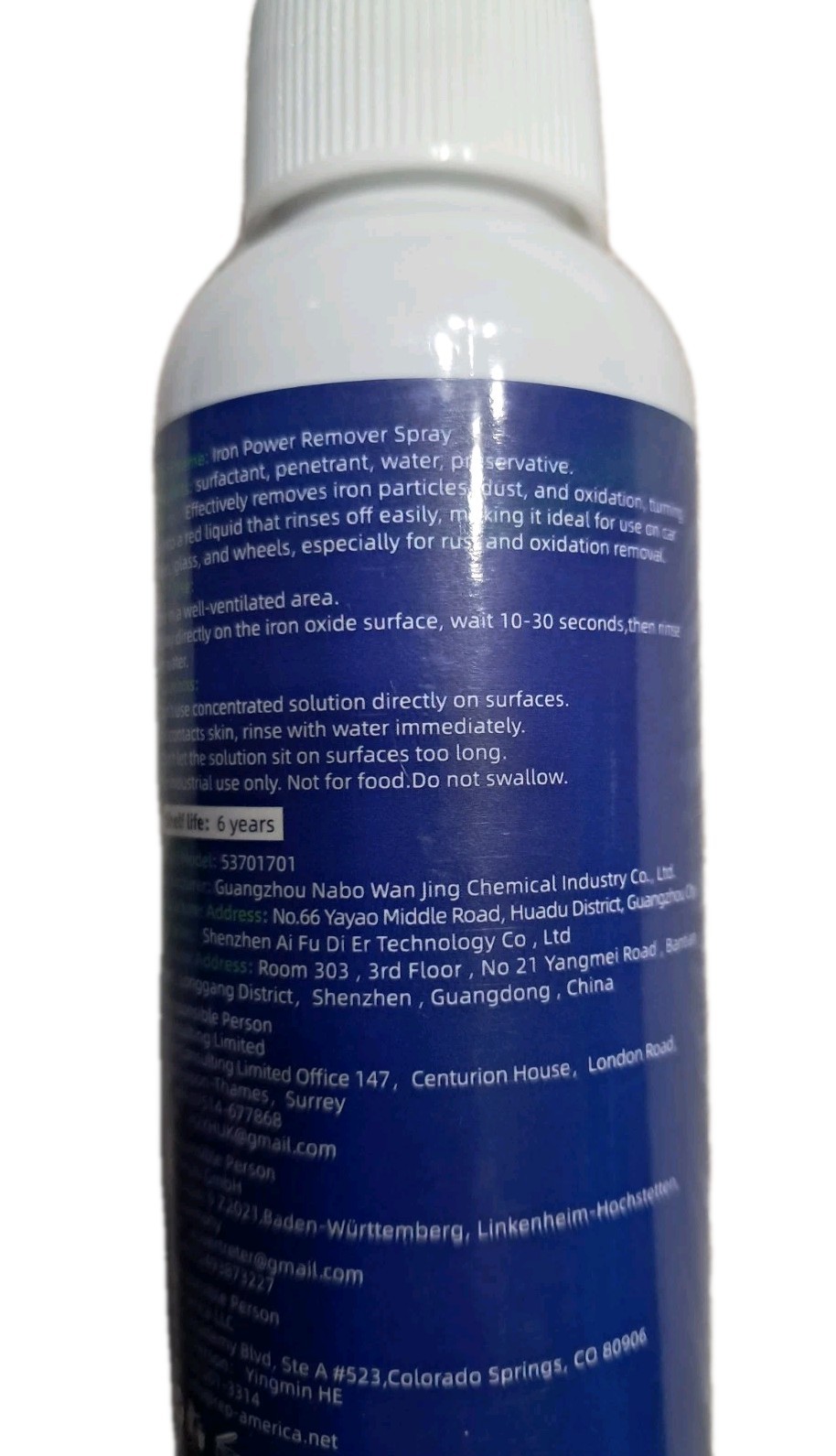 AFd Iron Power Remover Rust Stain Remover 6 Oz.