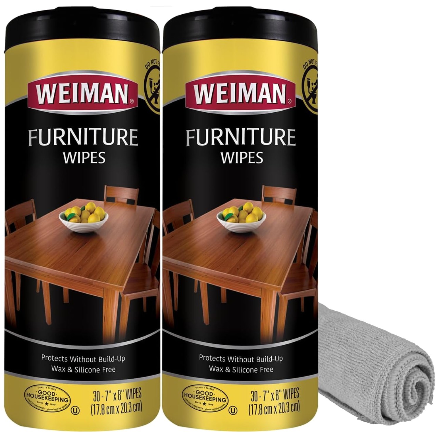 Wood Furniture Cleaning Kit, 2 Pack with Microfiber Cloth
