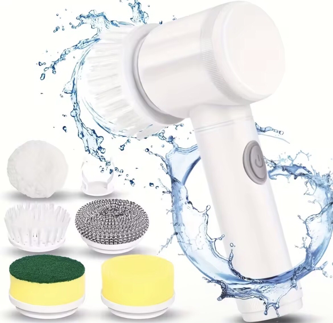 5-in-1 Electric Spin Scrubber Cordless Cleaning Brush USB Rechargeable Power