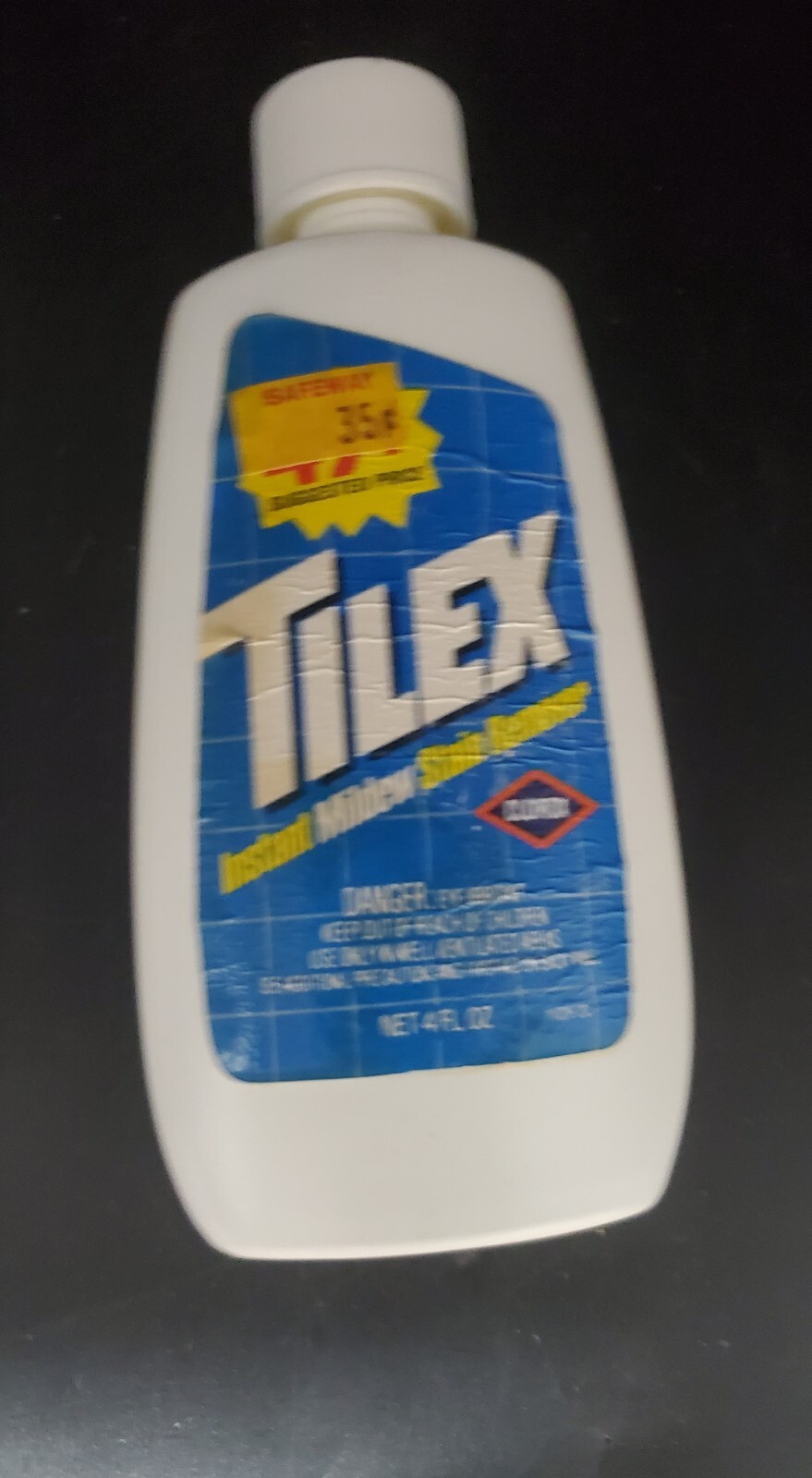Vintage Clorox Tilex 4 Oz Bottle Instant Mildew Stain Remover