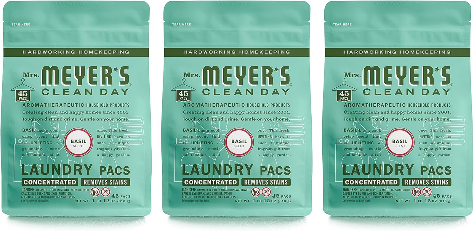 MRS. MEYER’S CLEAN DAY Automatic Dishwasher Pods, Lemon Verbena, 20 Count