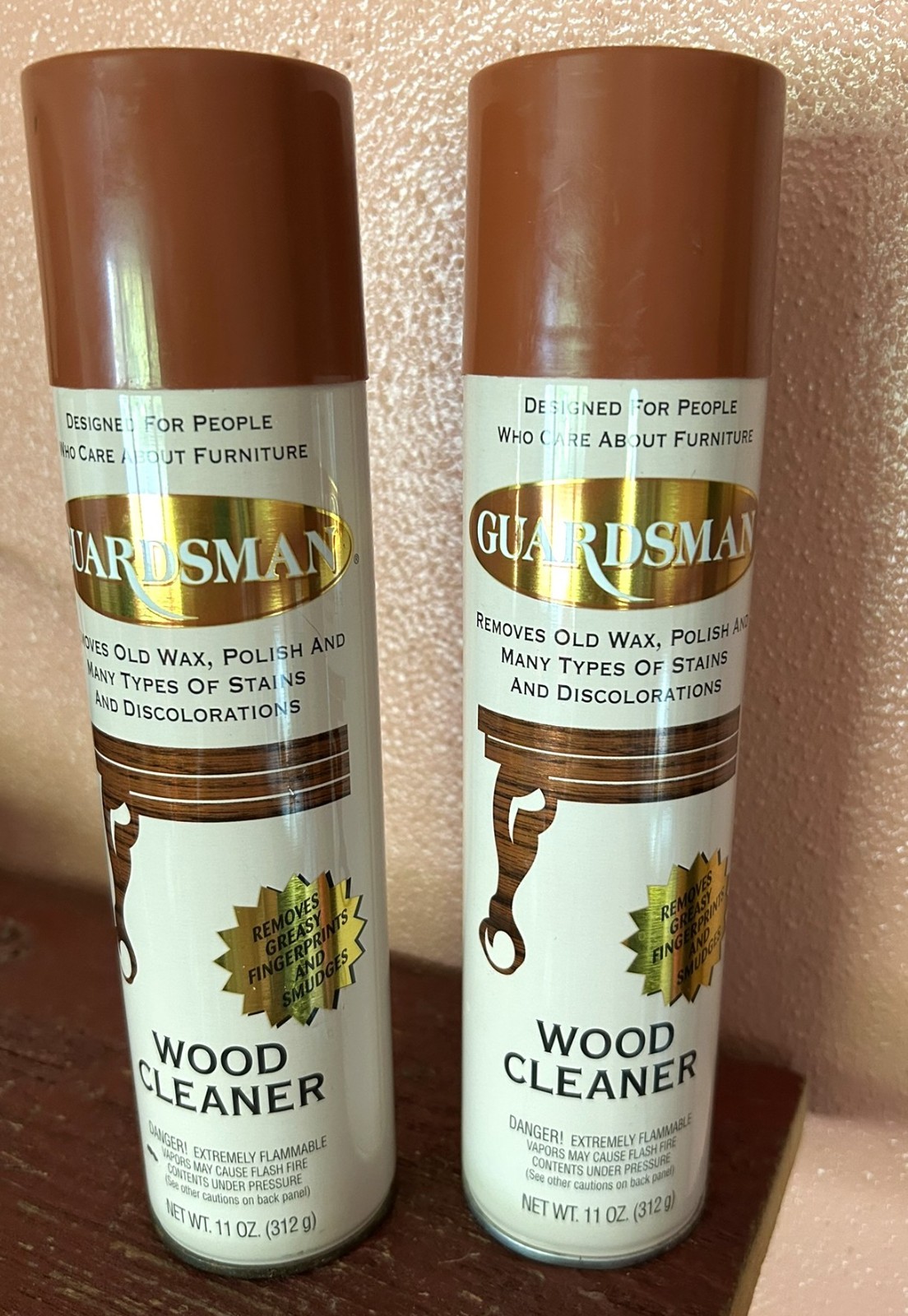 2 Full Cans Guardsman Wood Furniture Cleaner Polish 11 Oz Each Stain Remover