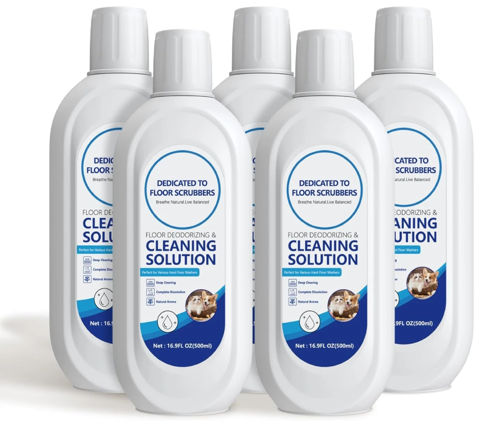 5 Bottle Multi-Surface Floor Cleaning Solution Compatible with Tineco iFLOOR 2/3