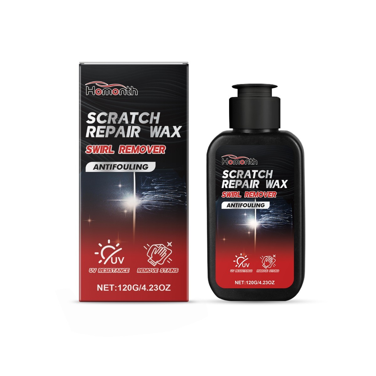 Car Scratch Remover Wax & Polish, Restores Shine, Removes Stains & Defects