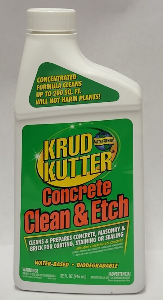 2 x Krud Kutter Concrete Masonry Clean & Etch Water-based 32 Oz Ea Biodegradable