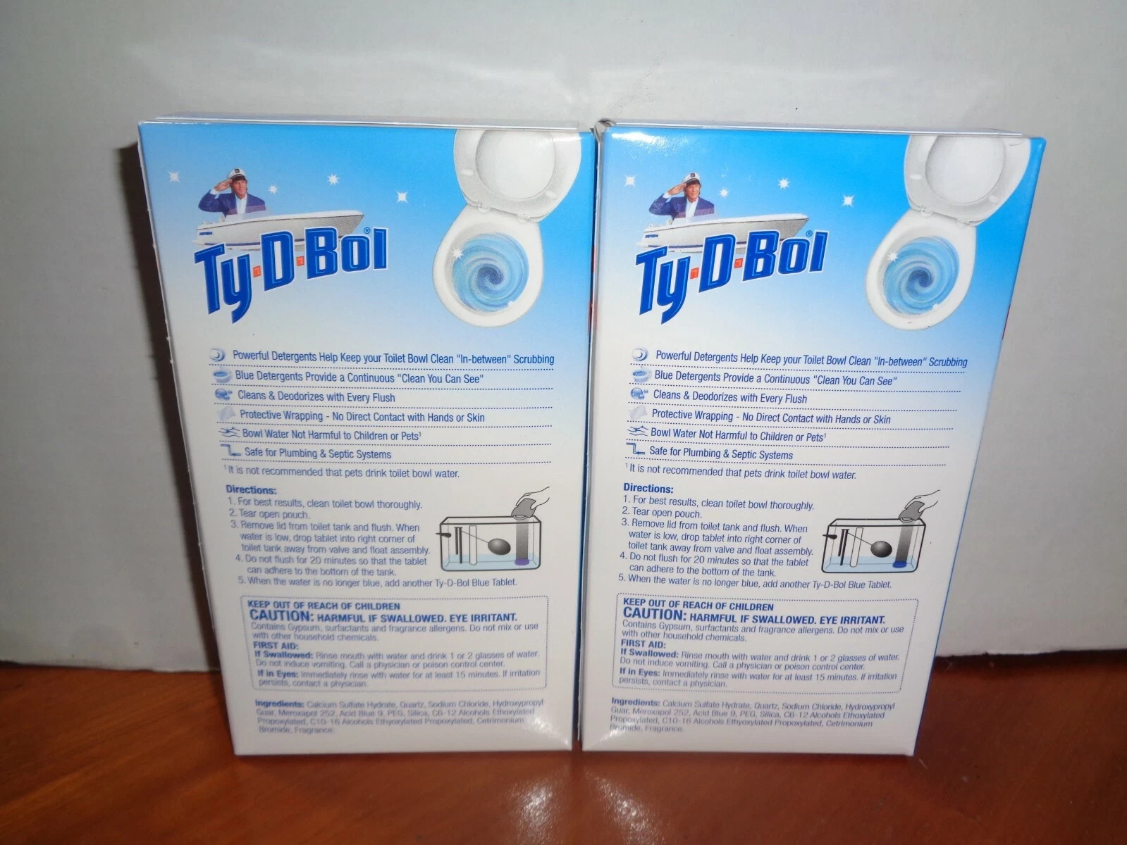 Ty-D-Bol 2-5 Ct Value Packs 10 Tablets Total Toilet Bowl Cleaner Continuous Blue