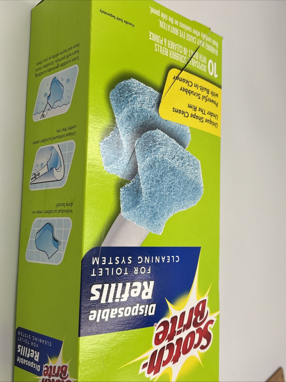 New Sealed Scotch Brite Disposable Toilet Scrubber Refills Cleaning System 3M