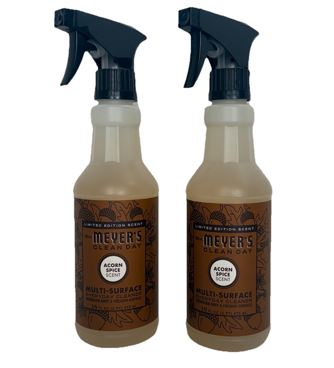 MRS. MEYER’S CLEAN DAY All-Purpose Cleaner Spray, Acorn Spice, 16 Fl Oz-Two
