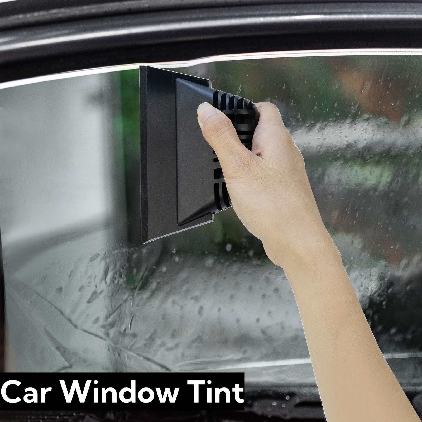 Small Wiper with 2 & 5IN Rubber Blades, Streak-Free Glass Squeegee for Window…