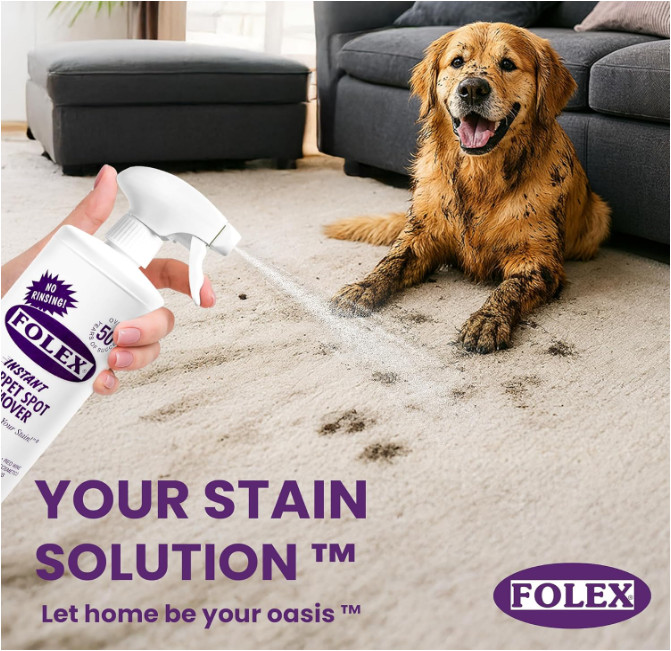 FOLEX Instant Carpet Spot Remover 32oz – Stain Cleaner for Carpet & Upholstery