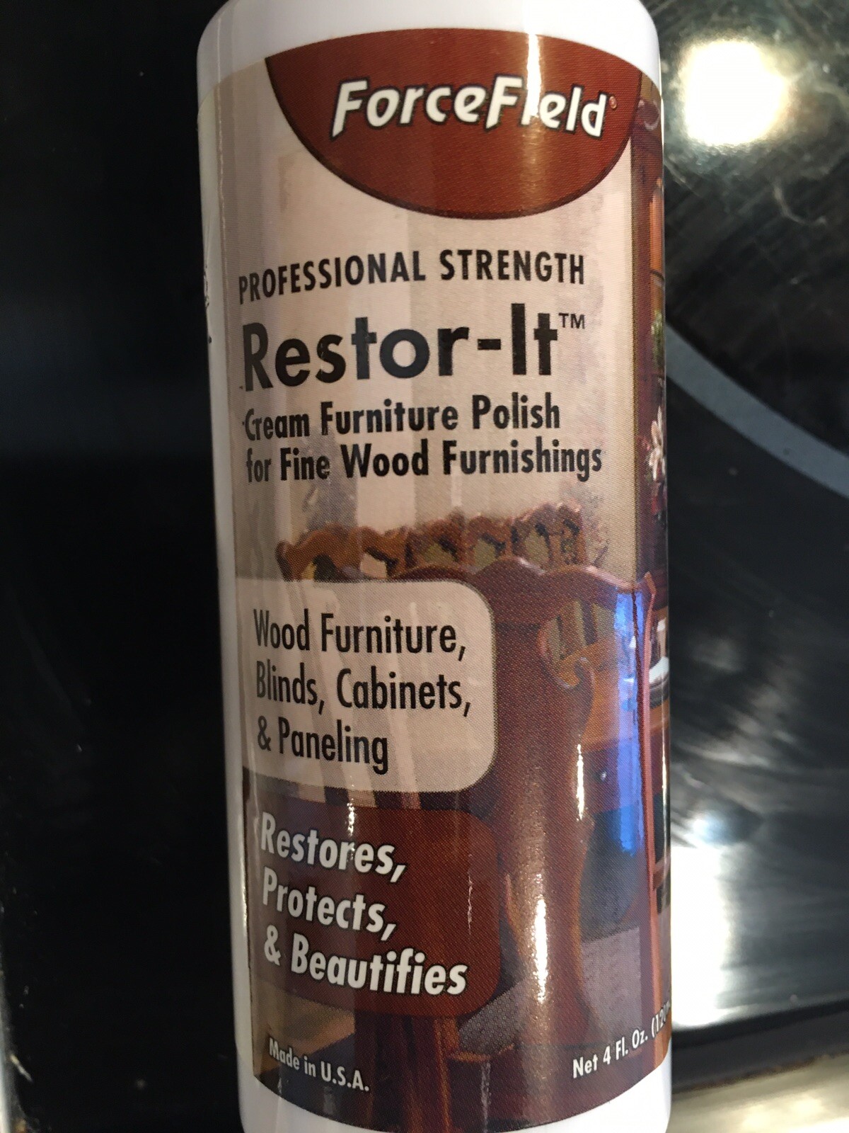 FORCEFIELD 4 Oz RESTORE IT FURNITURE POLISH PROTECTOR FINE WOOD FURNISHINGS