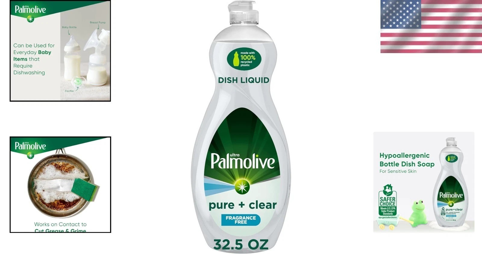 32.5 oz Ultra Dish Soap, Tough on Grease, Gentle on the Planet – Fragrance-Free