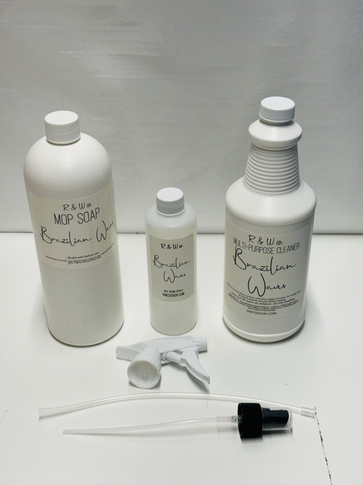 R & W Co Multi Purpose Cleaner Mop Soap & Room Spray Brazilian Waves Brand New