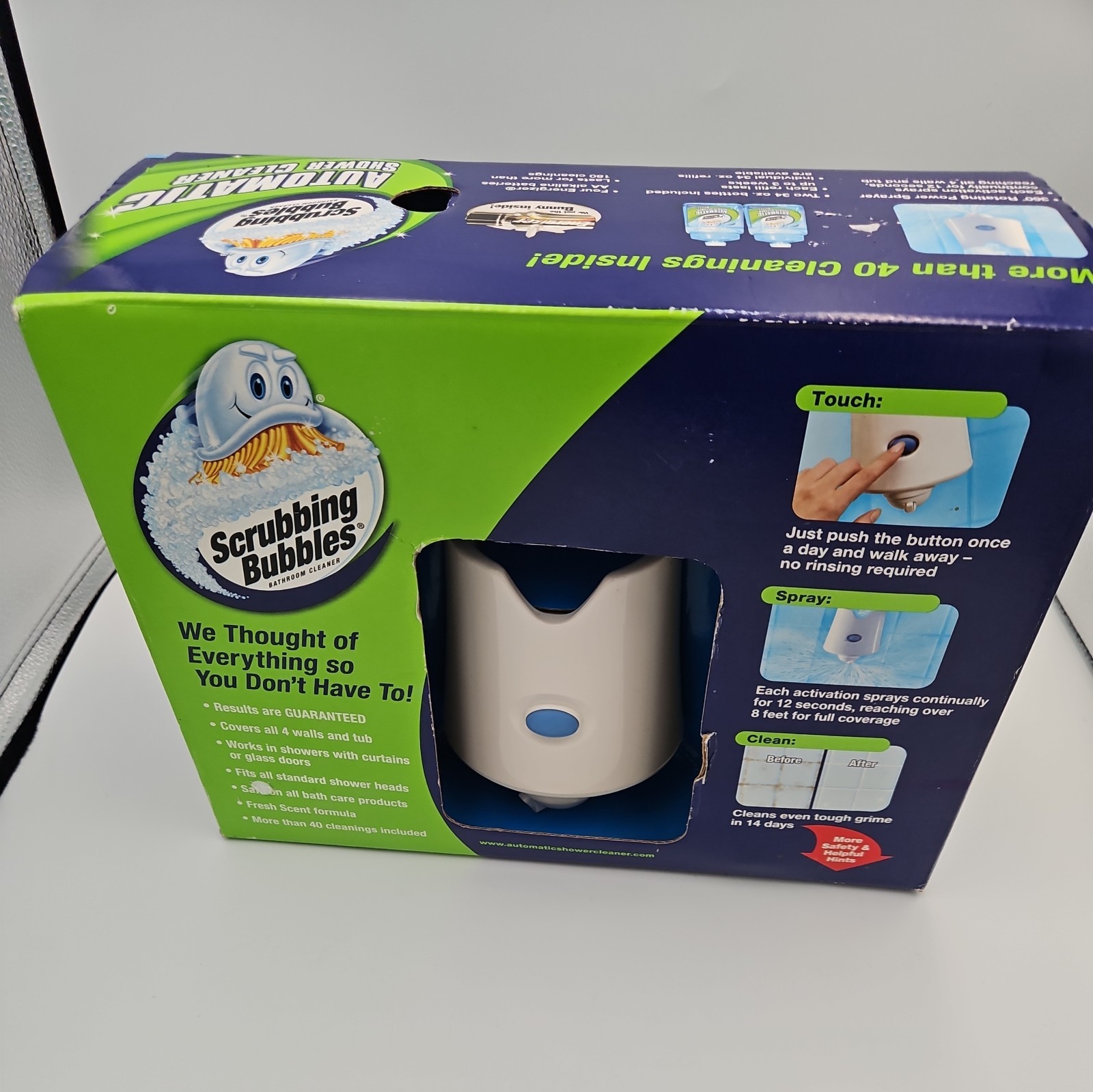 New Unused Scrubbing Bubbles Automatic Shower Cleaner Kit 2 Cleaning Solutions