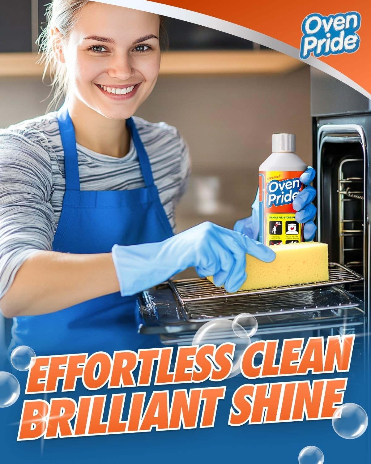 Oven Cleaner – 500ml Complete Oven Cleaning Kit with Safety Gloves & Cleaning…