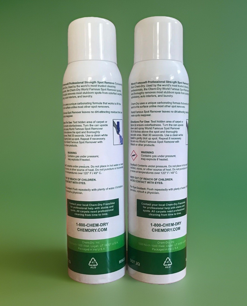 2 Cans Chem Dry Professional Strength Spot Remover 20 Oz New Design