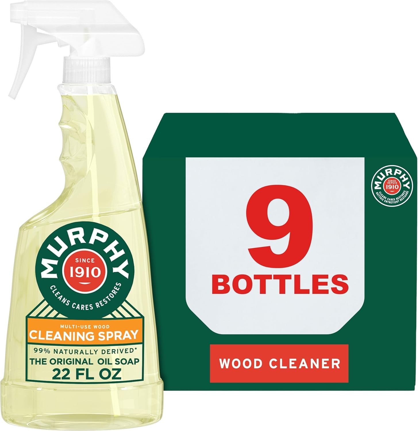 Murphy Oil Soap: Orange Wood Cleaner 22 fl oz – 01031CT (Pack of 9)