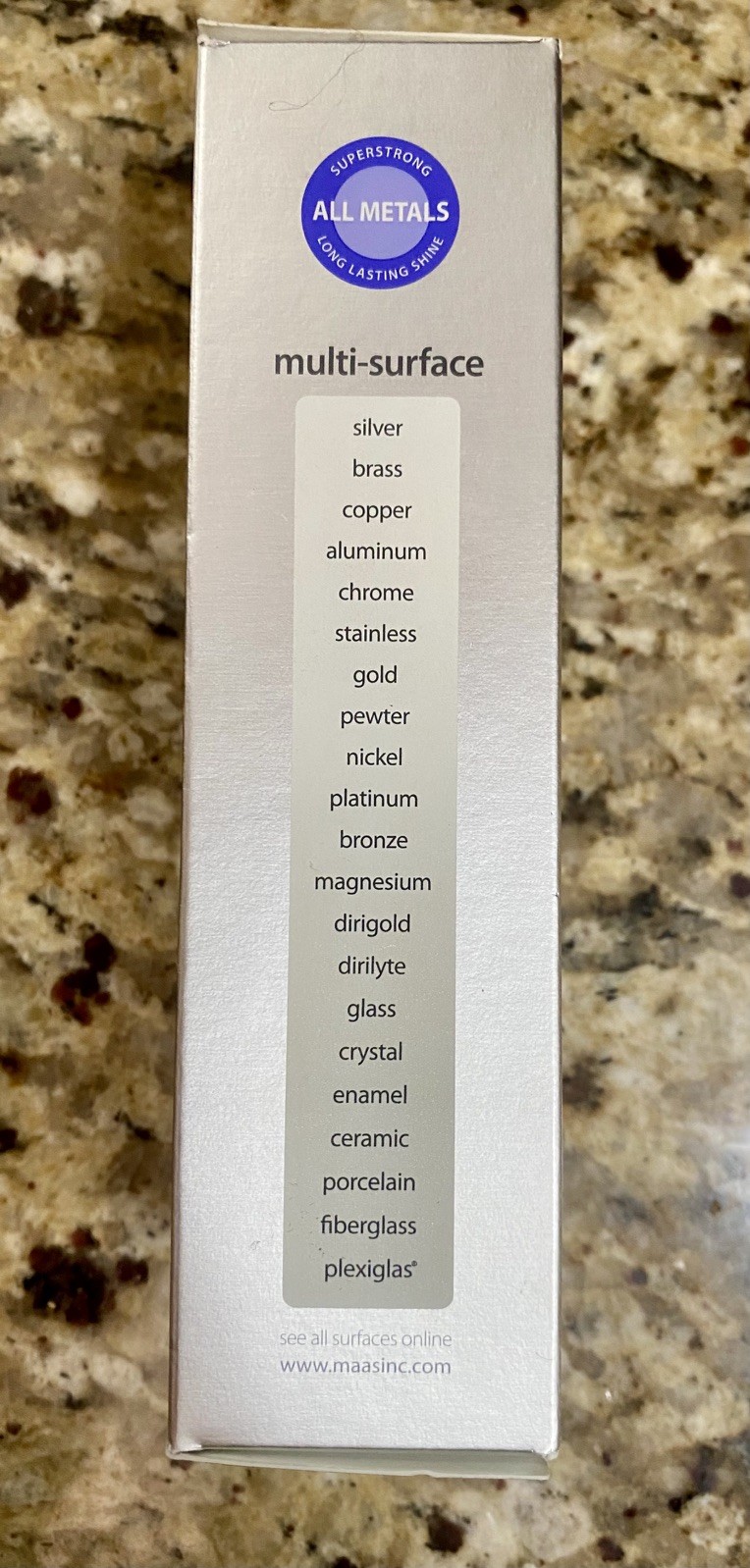 MAAS Fine Polishing Creme For All Metal 4 Oz Concentrated Clean Protect Disc.