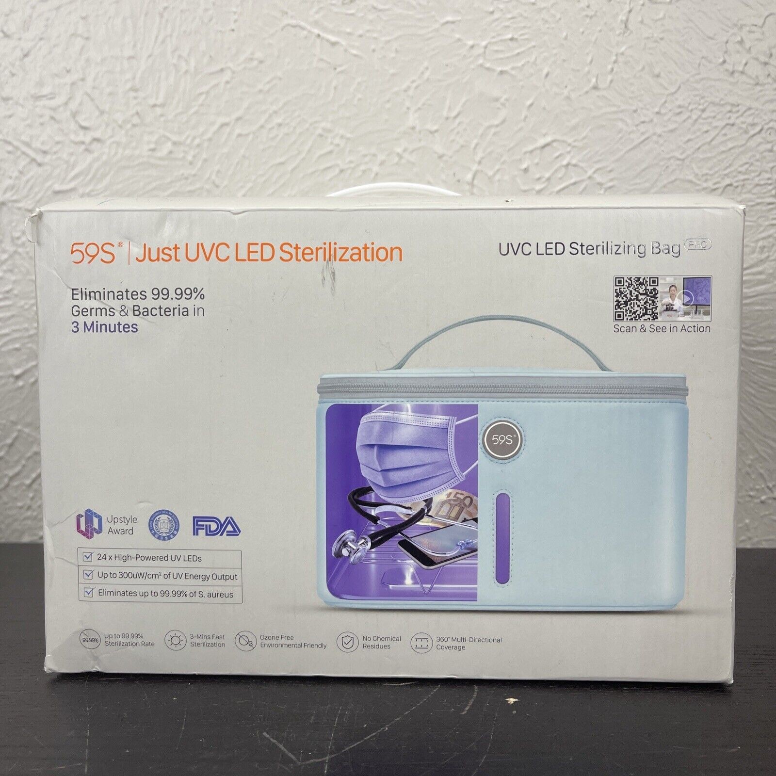 59S Just Uvc Led Sterilization Bag Pro Sterilizer Kills 99.9% Of Germs