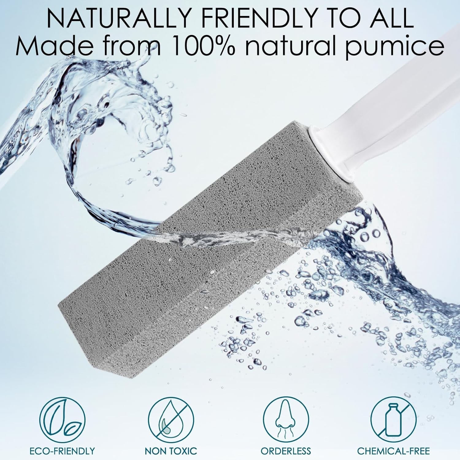 12 Pack Pumice Stone Toilet Bowl Cleaner with Extra Long Handle, Pumice Stone fo