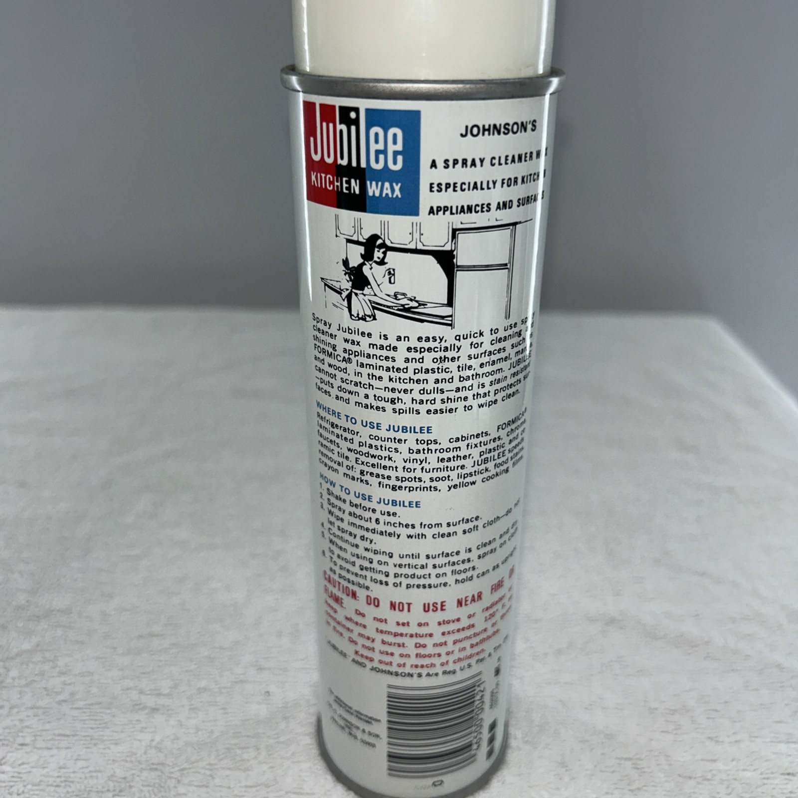 Rare Vintage 1992 JUBILEE Johnson Wax Kitchen Wax & Cleaner 9oz can