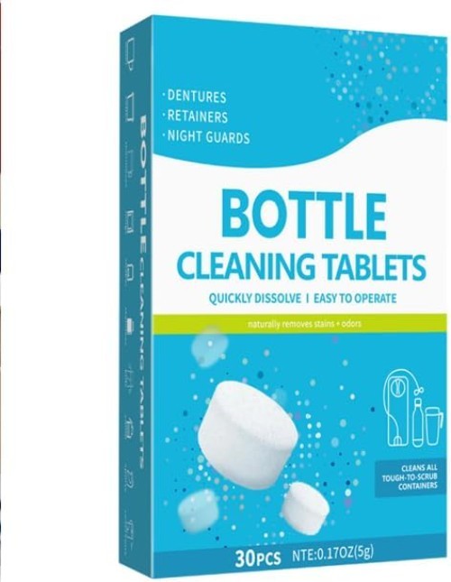 30 Pack Bottle Bright Cleaning Tablets,Water Bottle Cleaner,Removing Limescal…