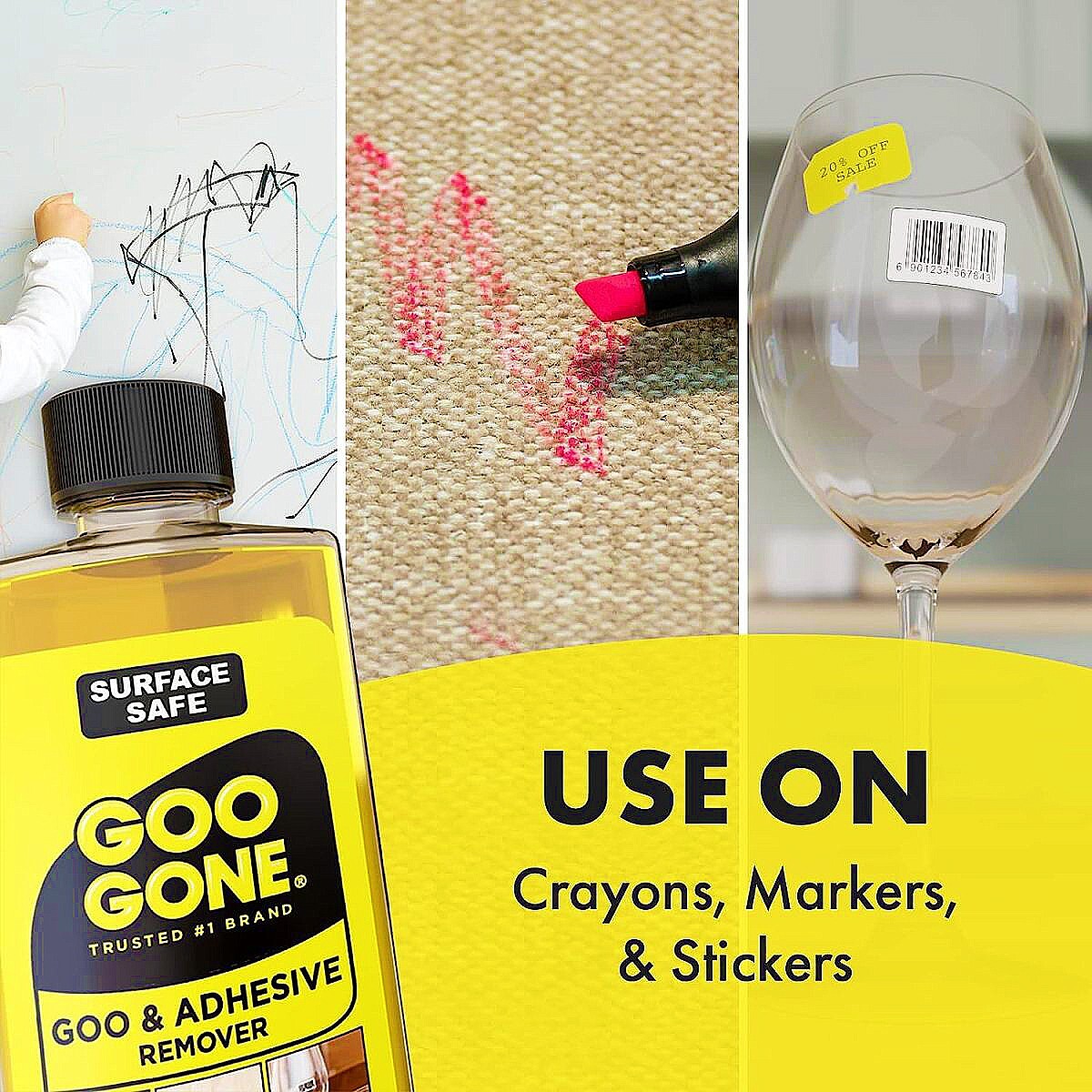 Goo Gone Adhesive Remover 8 oz Surface Safe /Sticker Label Decal Gum Tar +More