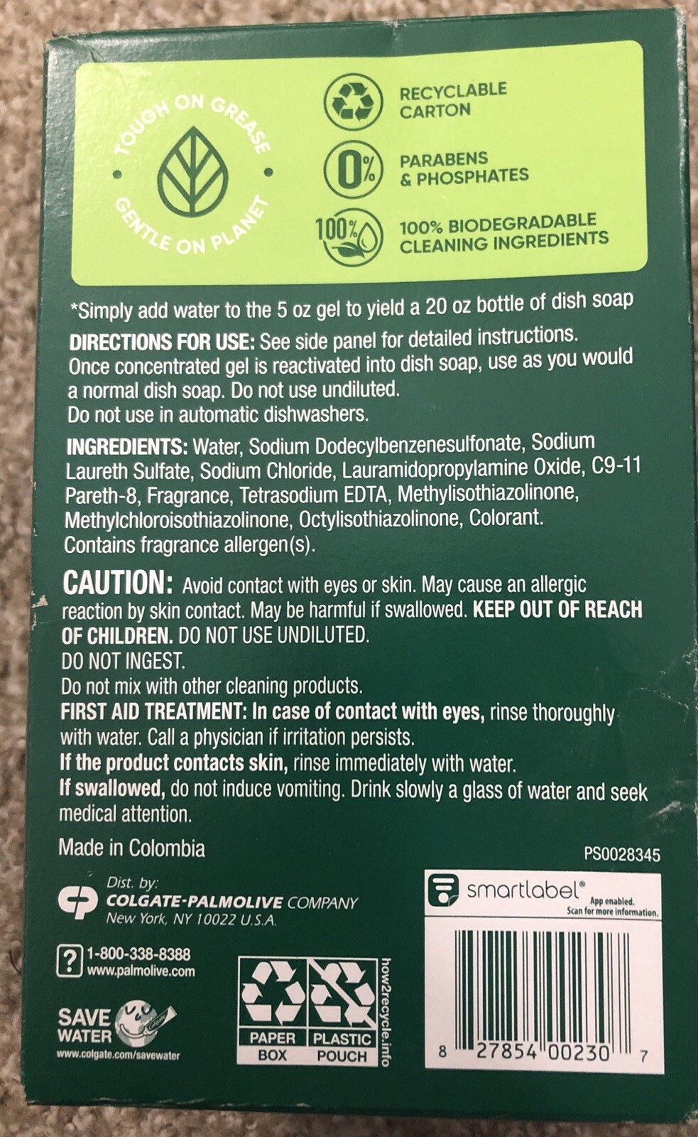 Palmolive Shake & Clean Dish Soap 2 Refills, Floral Breeze Scent.
