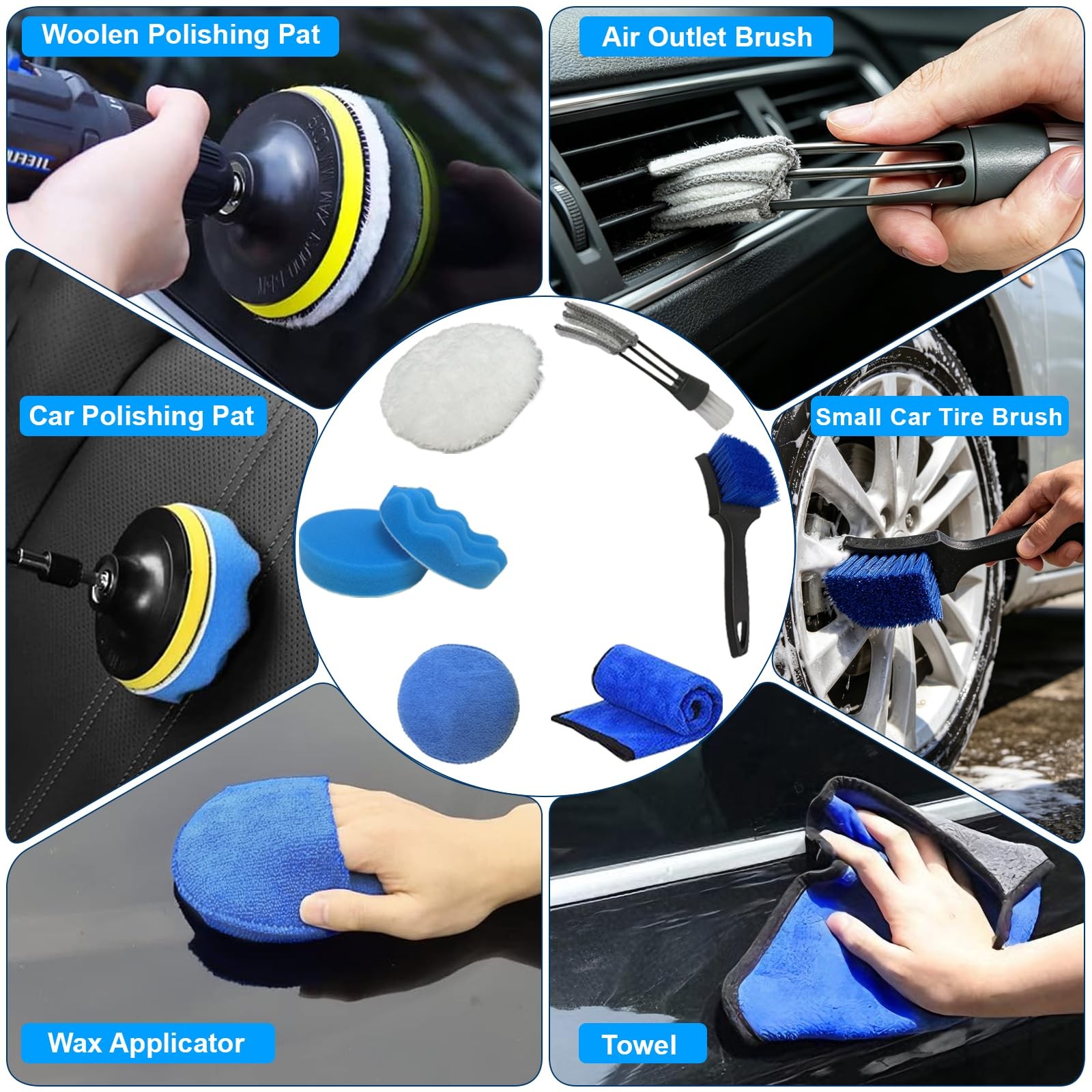 26PCS Car Detailing Kit, Car Detailing Brush Set, Car Cleaning Kit, Auto Deta…