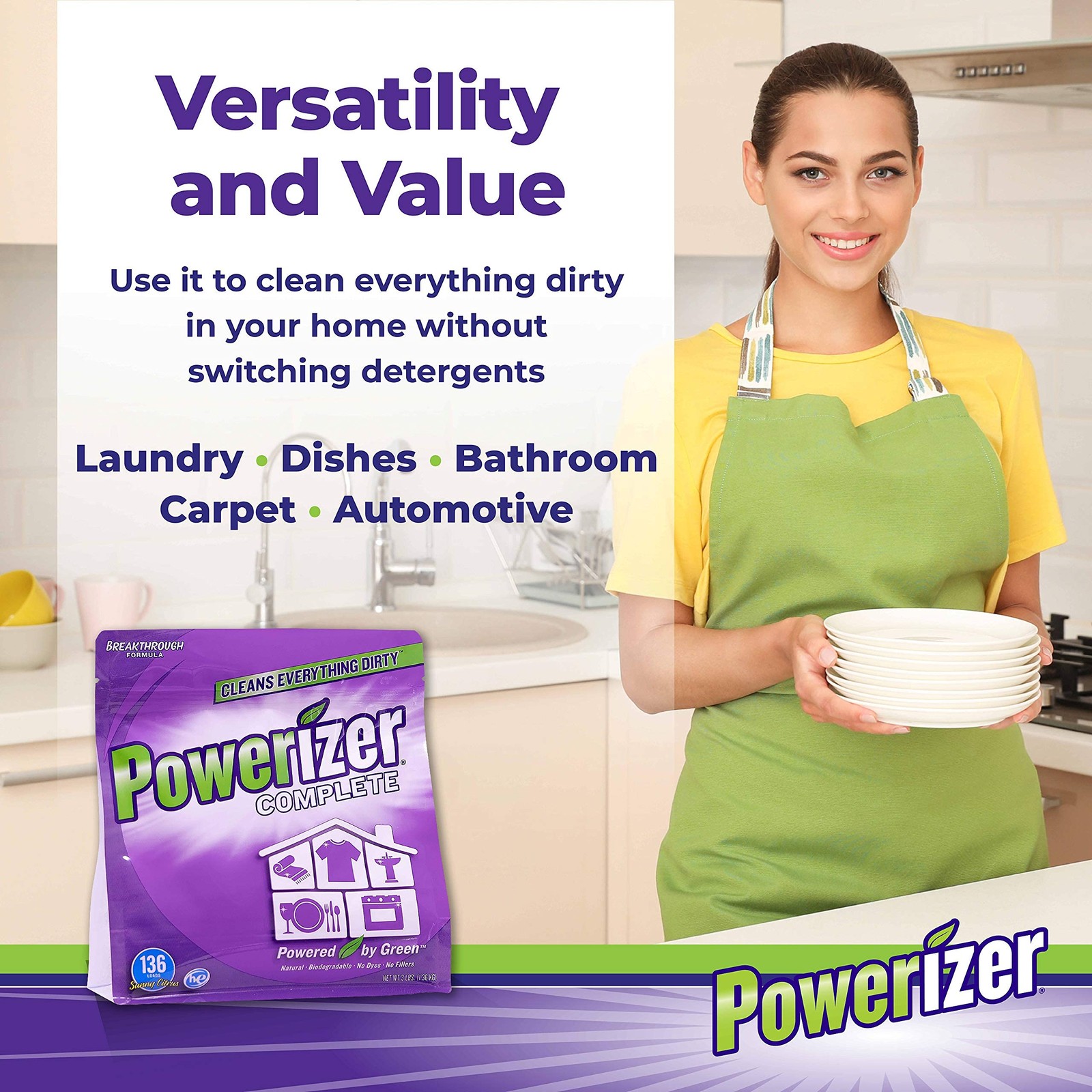 Complete Laundry Powder Detergent & Multipurpose Cleaner | 3 lb Detergent | 1…