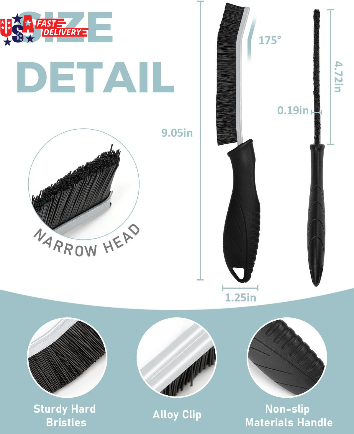Crevice Cleaning Brush – Grout Scrub Brush, House Cleaning Supplies, Gap Cleanin