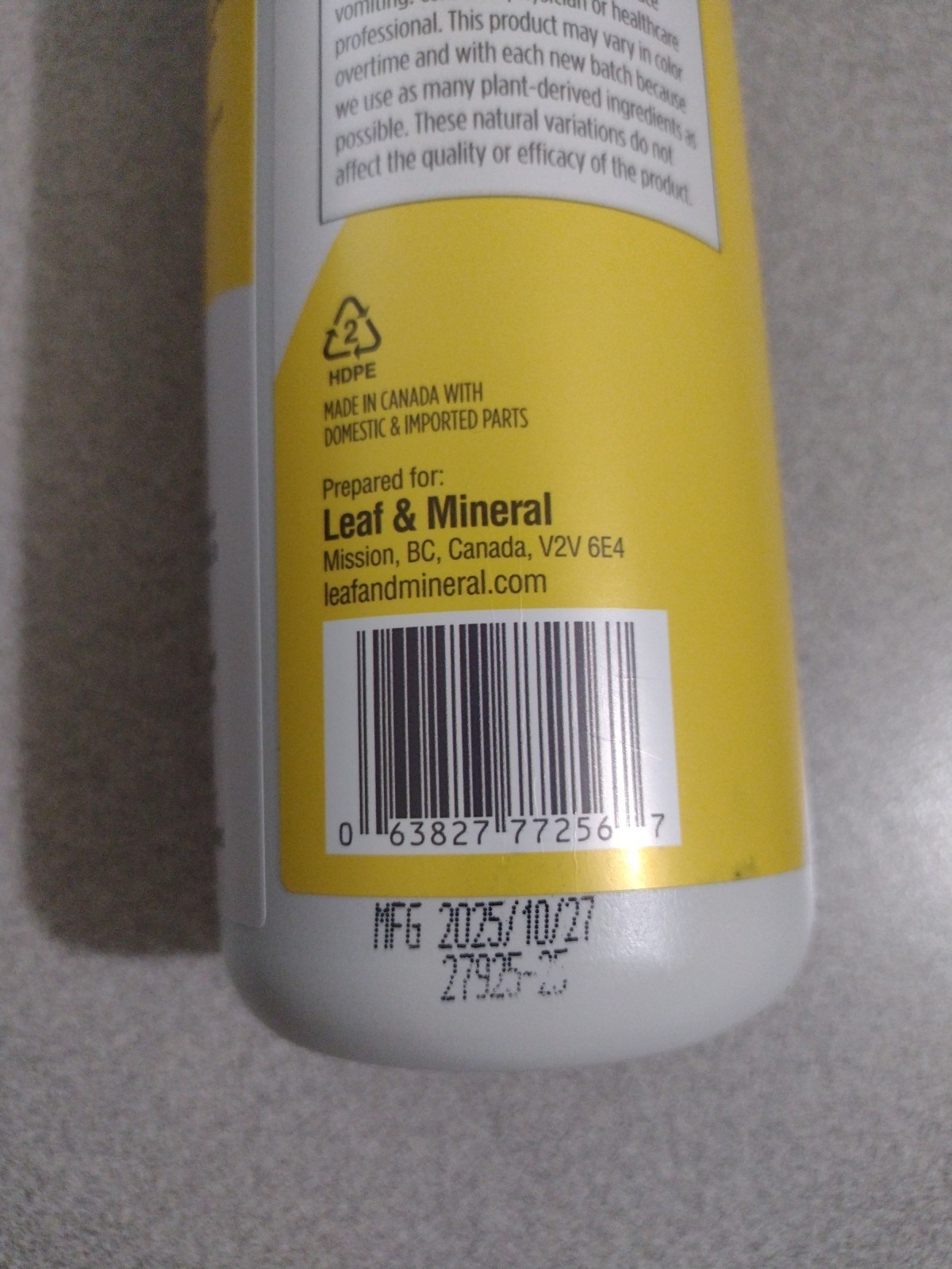 Leaf & Mineral Rinse Aid for Dishwasher – Lemon & Tangerine – 18 fl oz (532 mL)