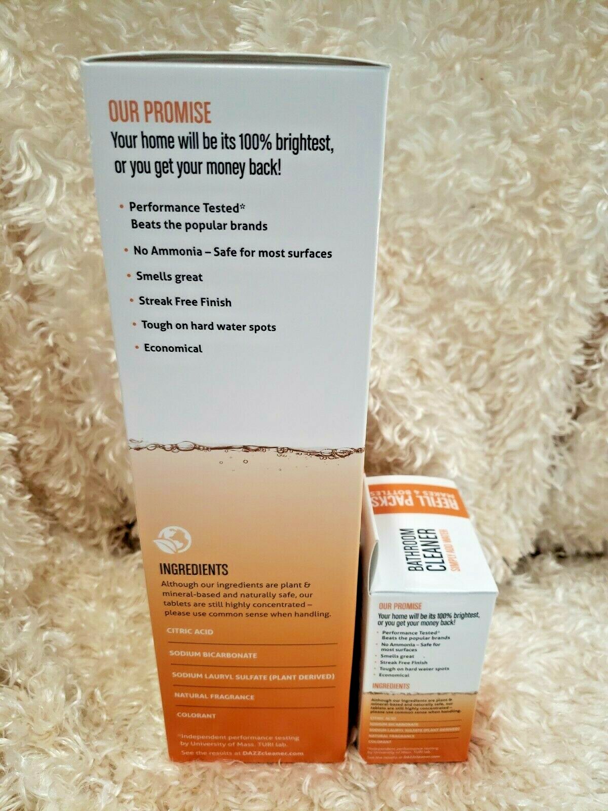 DAZZ Bathroom Cleaner Starter Kit & Refill Packs-Mandarin Orange Lot/2 NEW!