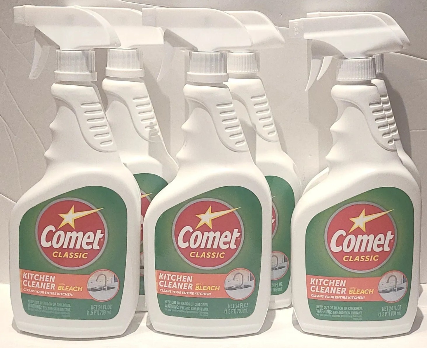 Pack Of 6 Comet Classic Kitchen Cleaner With Bleach 24 oz Each