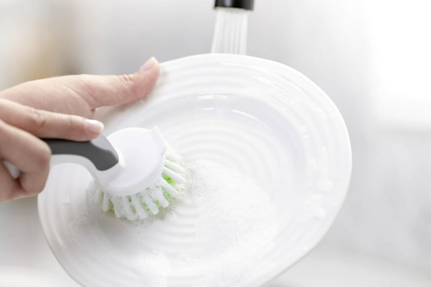 Scotch-Brite Little Handy Scrubber Brush, 6 Dish Brushes, Dish Brush with Long L