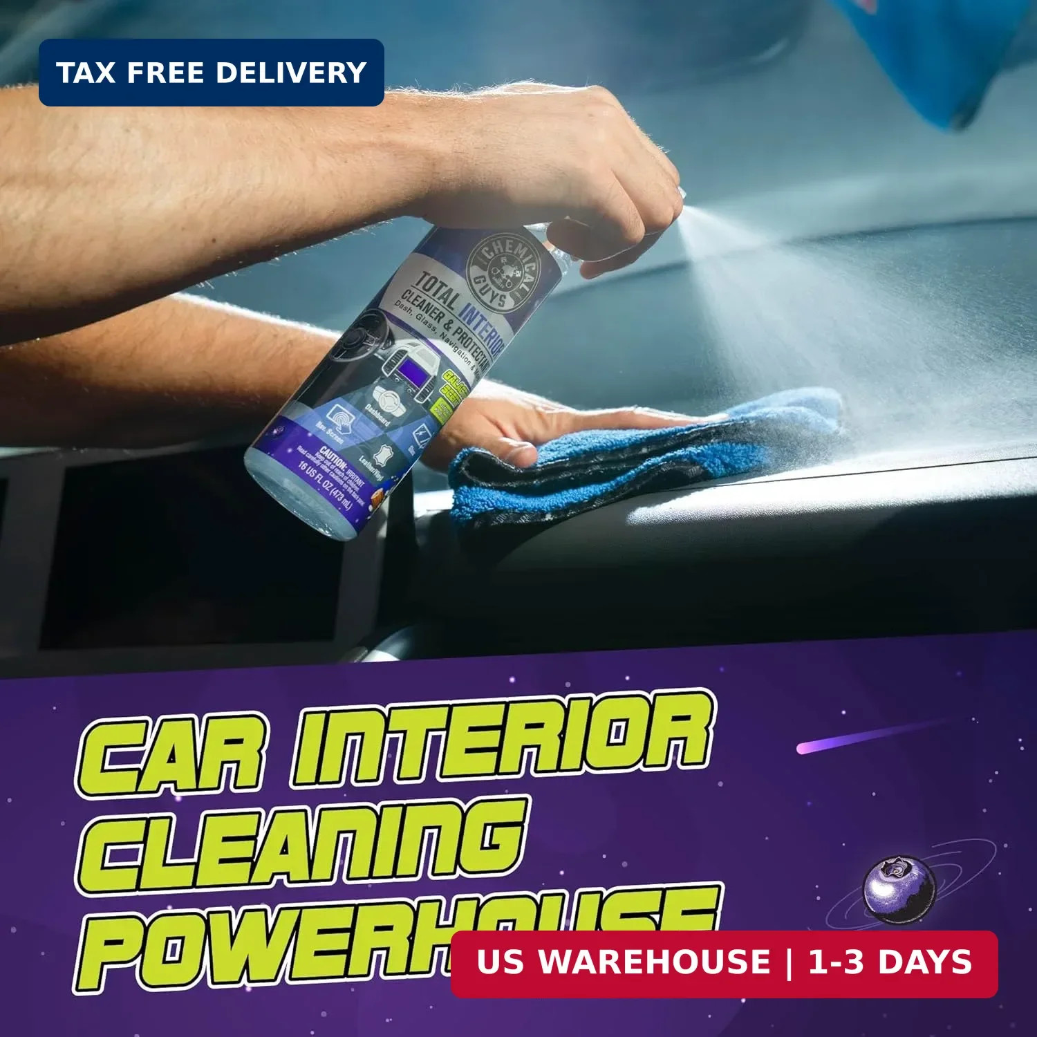 Chemical Guys Total Interior Cleaner & Protectant – (16 oz) All-in-One Car Inter