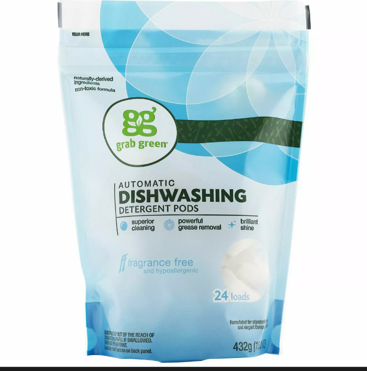 Automatic Dishwashing Detergent Pods, Fragrance Free, 24 Loads, 15.2 oz (432 g)