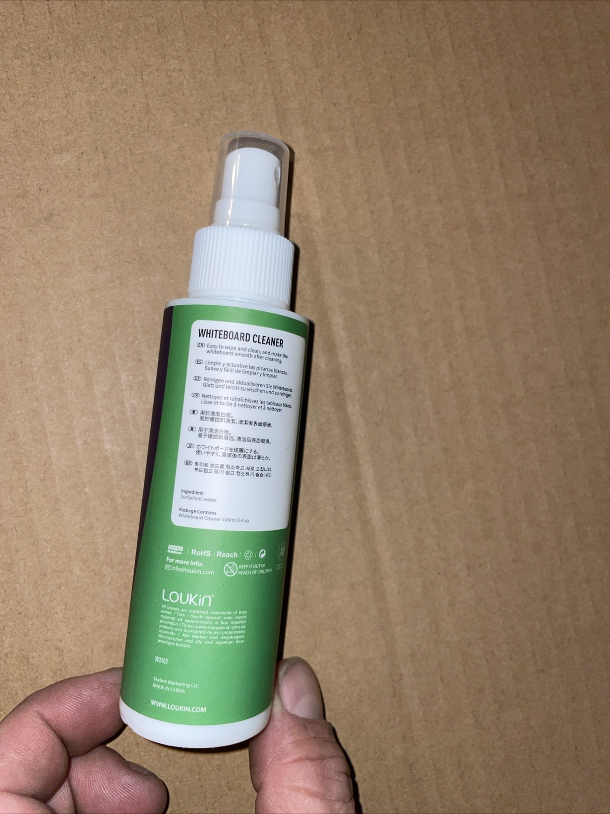 LOUKIN WHITEBOARD CLEANER 3.4 oz.
